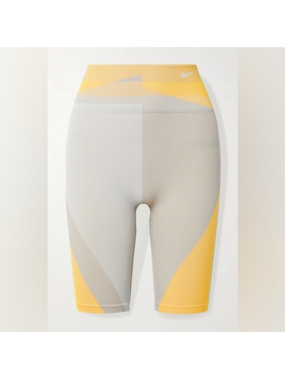Nike Yellow & Light Gray Seamless Bike Shorts